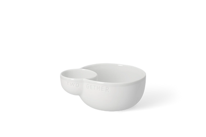 Coupelle bicompartiment porcelaine Räder porcelaine blanche