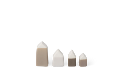 Set de 4 maisons en grès Räder porcelaine