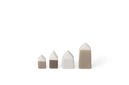 Set de 4 maisons en grès Räder porcelaine