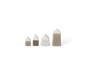 Set de 4 maisons en grès Räder porcelaine