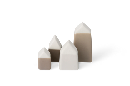 Set de 4 maisons en grès Räder porcelaine