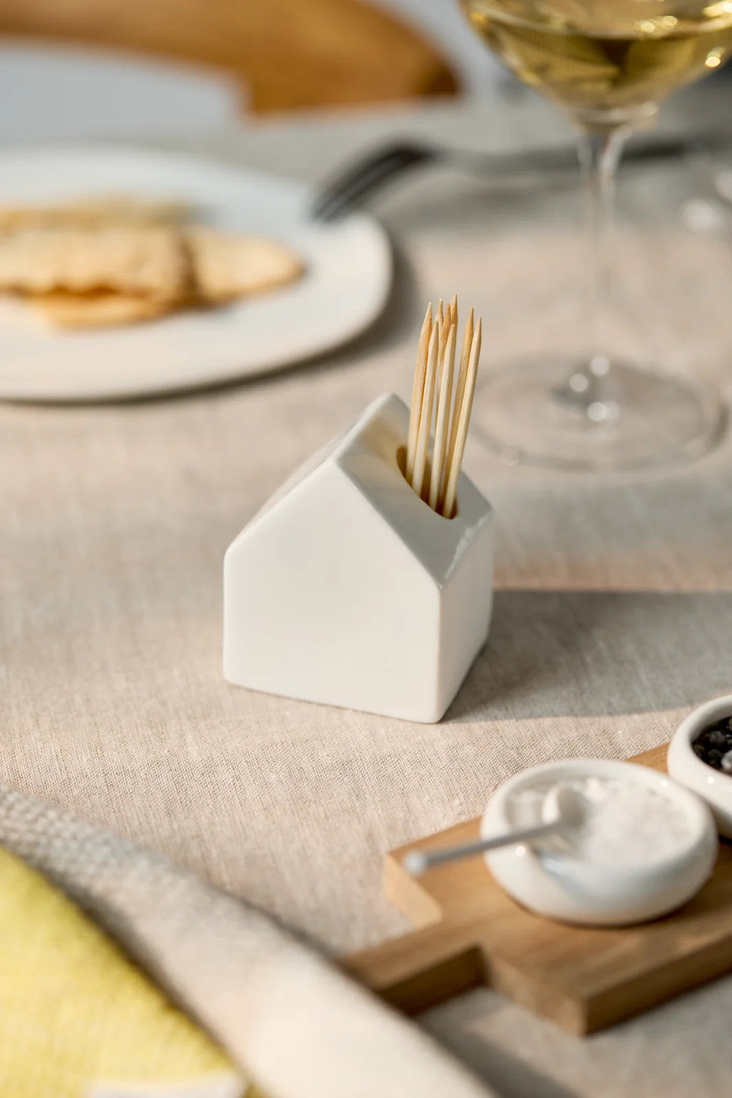 Porte cure-dents maison en porcelaine Räder porcelaine blanche