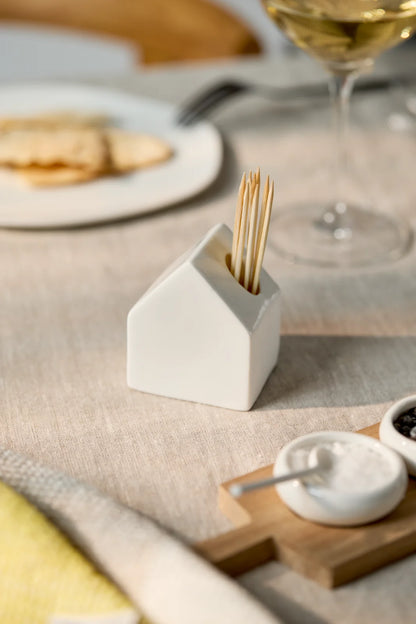 Porte cure-dents maison en porcelaine Räder porcelaine blanche