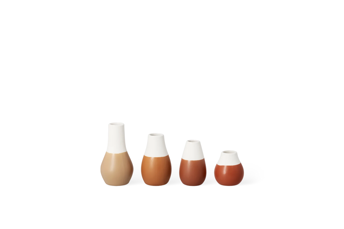 Set de 4 mini-vases pastel Räder grès