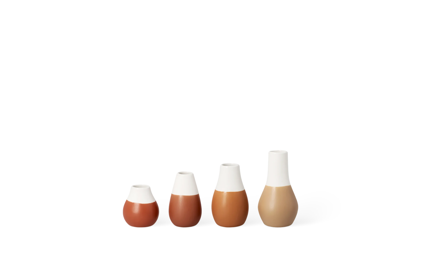 Set de 4 mini-vases pastel Räder grès