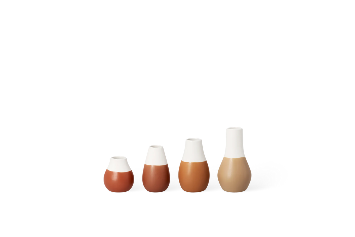 Set de 4 mini-vases pastel Räder grès