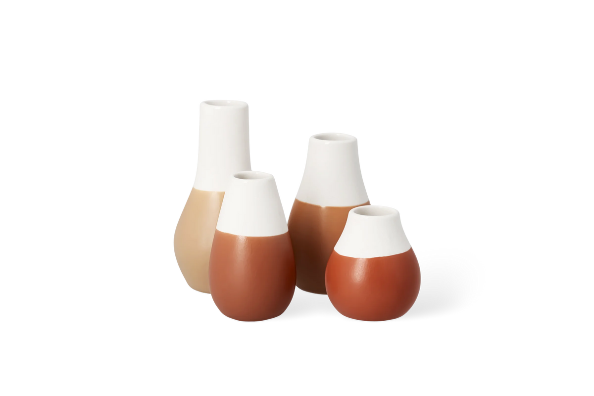 Set de 4 mini-vases pastel Räder grès