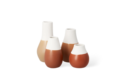 Set de 4 mini-vases pastel Räder grès
