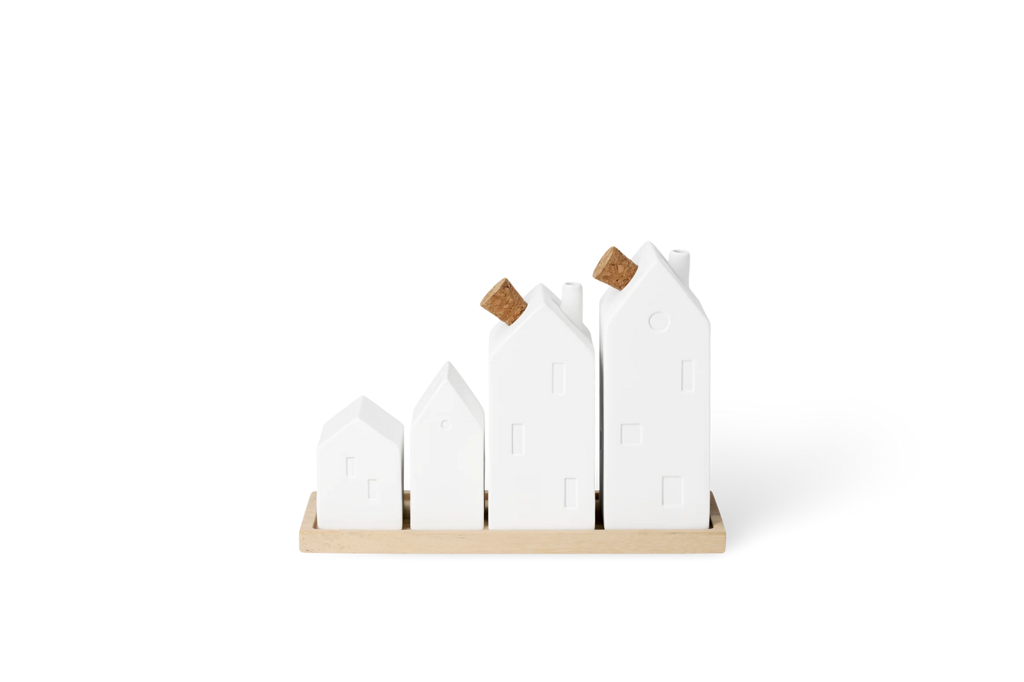 Ménagère maisons sel poivre huile Räder porcelaine blanche