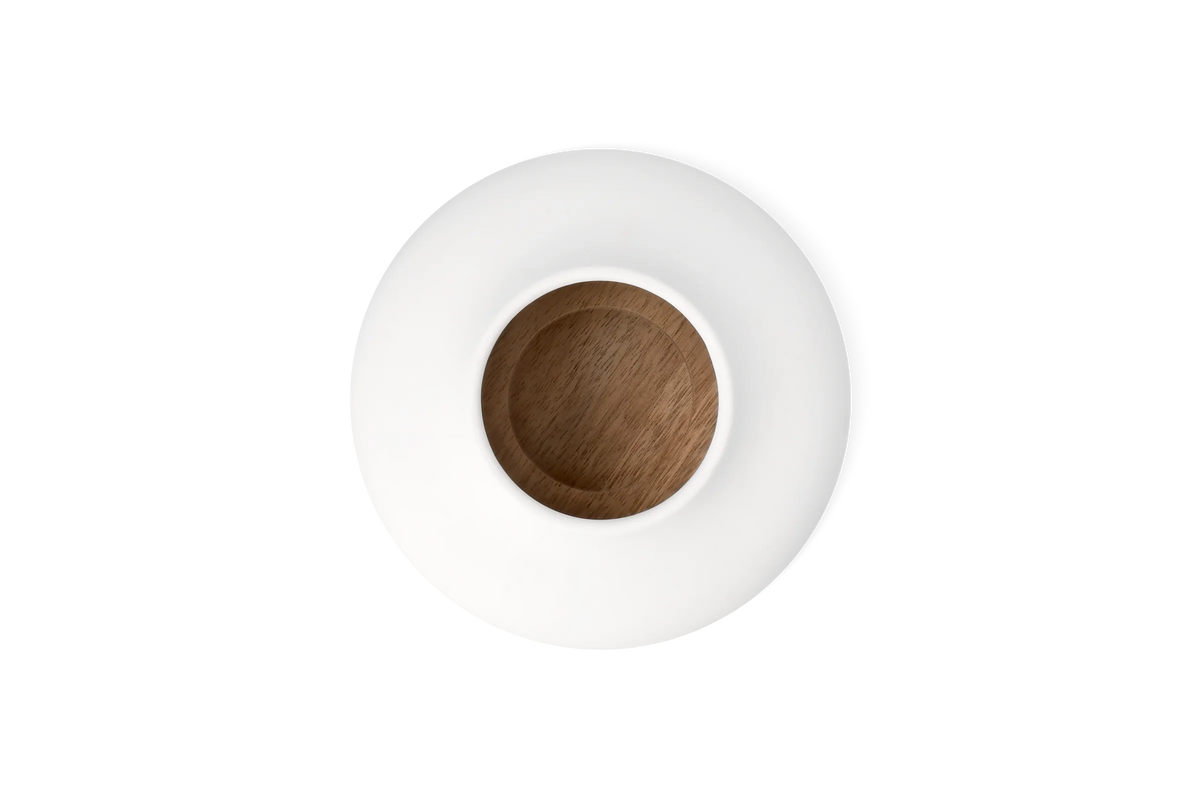 Lanterne d12 cm h9,5 cm Räder porcelaine blanche