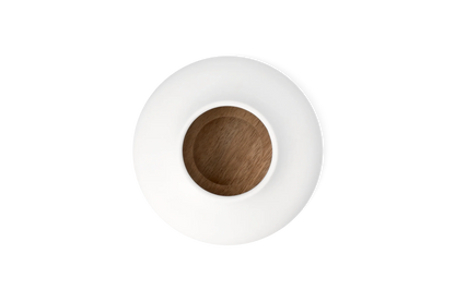 Lanterne d12 cm h9,5 cm Räder porcelaine blanche