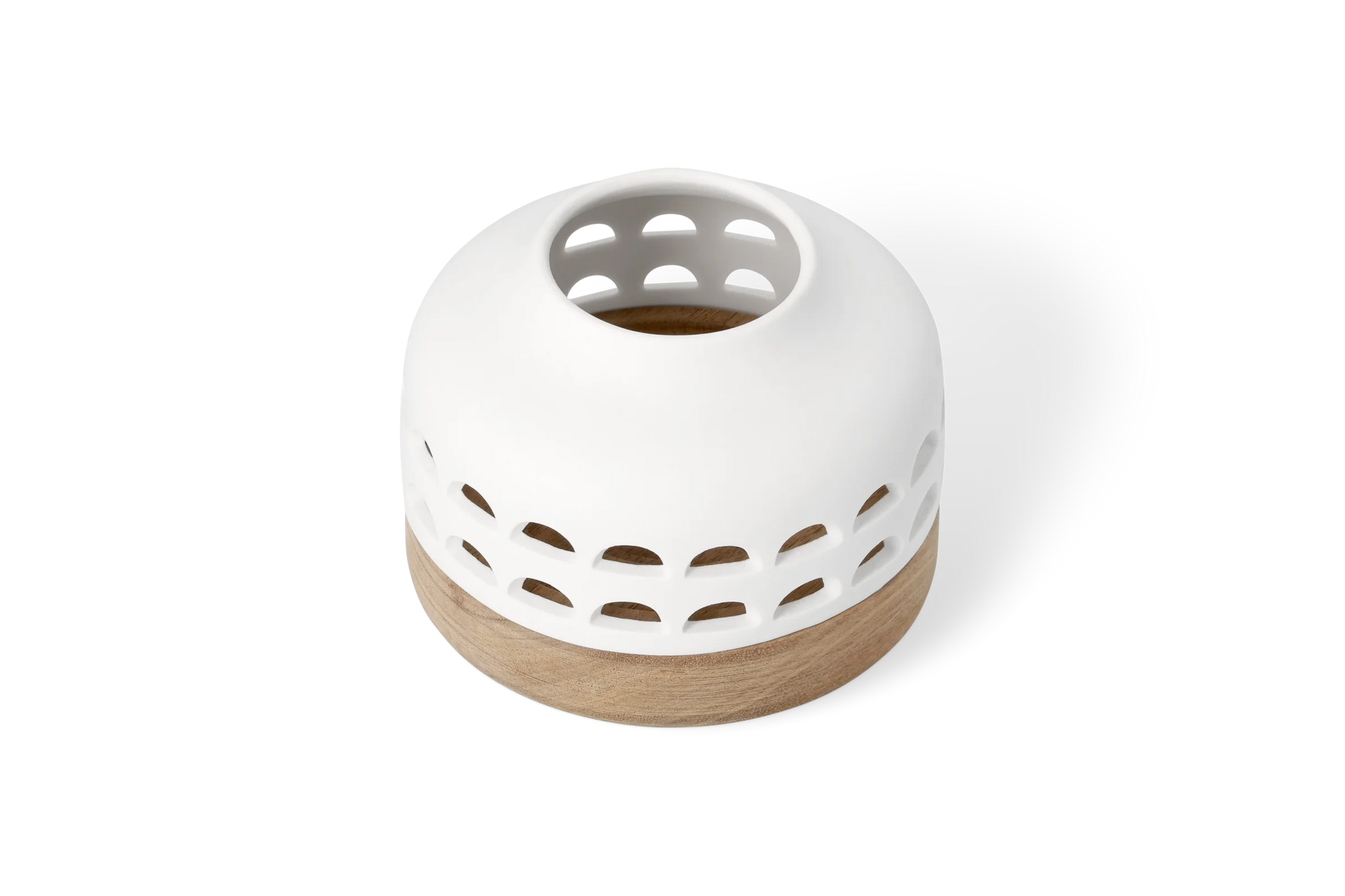 Lanterne d12 cm h9,5 cm Räder porcelaine blanche