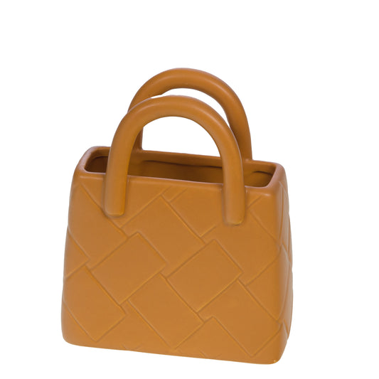 Vase sac déco ocre - Amadeus