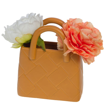 Vase sac déco ocre - Amadeus