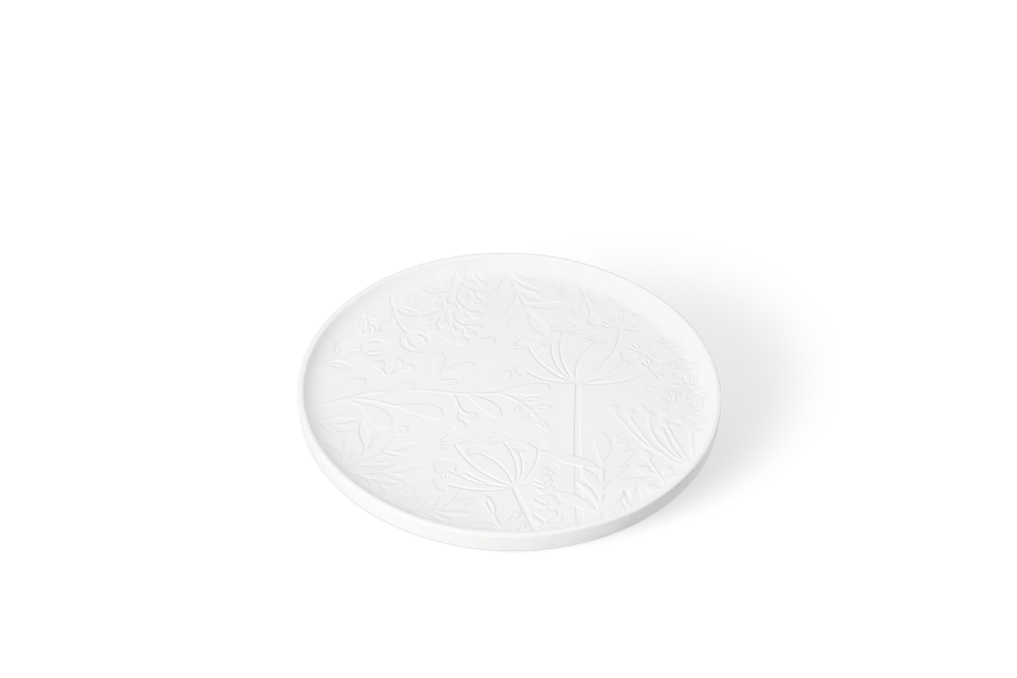 Plateau motif floral 30 cm Räder porcelaine blanche