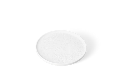 Plateau motif floral 30 cm Räder porcelaine blanche