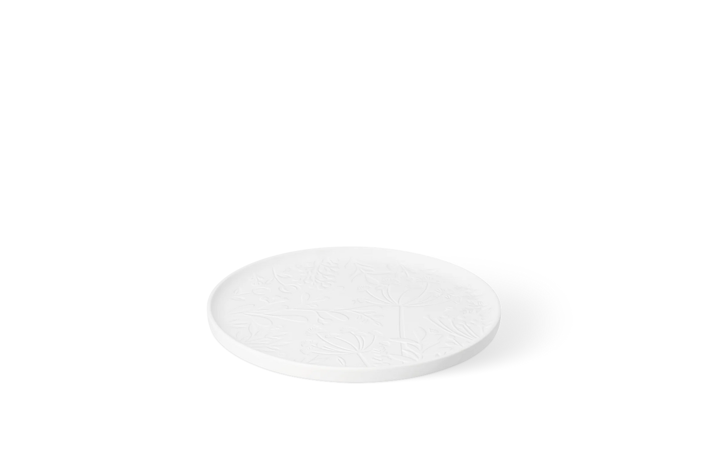 Plateau motif floral 30 cm Räder porcelaine blanche