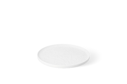 Plateau motif floral 30 cm Räder porcelaine blanche