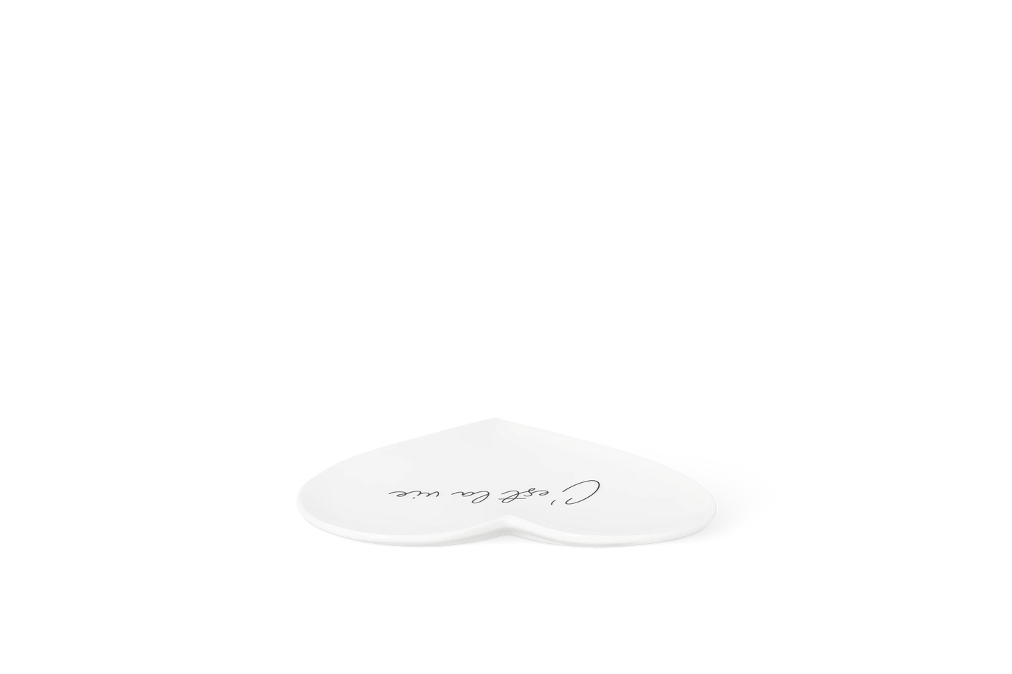 Coupelle cœur c'est la vie Räder porcelaine blanche