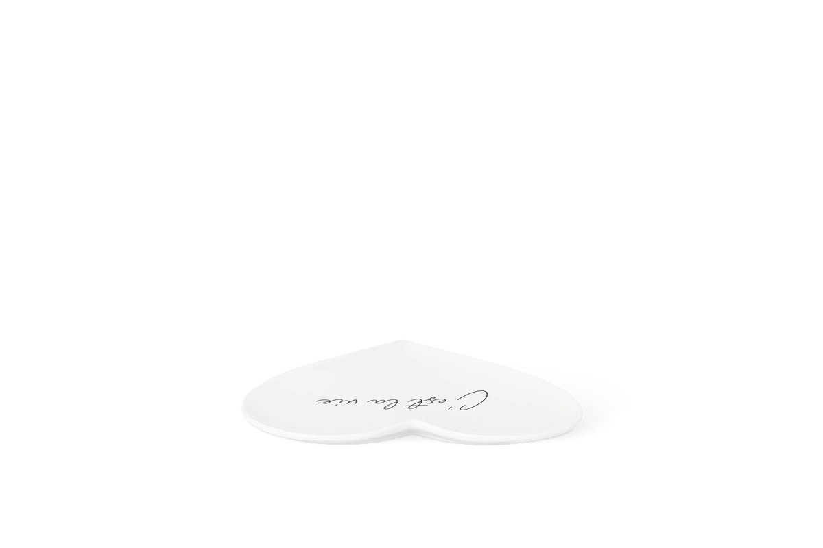 Coupelle cœur c'est la vie Räder porcelaine blanche
