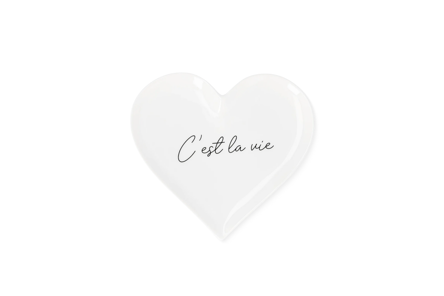 Coupelle cœur c'est la vie Räder porcelaine blanche