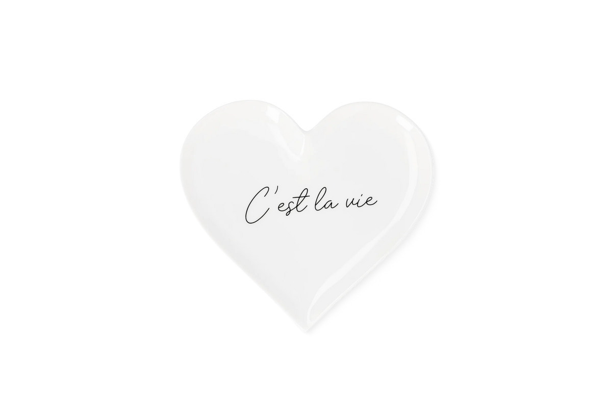 Coupelle cœur c'est la vie Räder porcelaine blanche