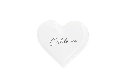 Coupelle cœur c'est la vie Räder porcelaine blanche