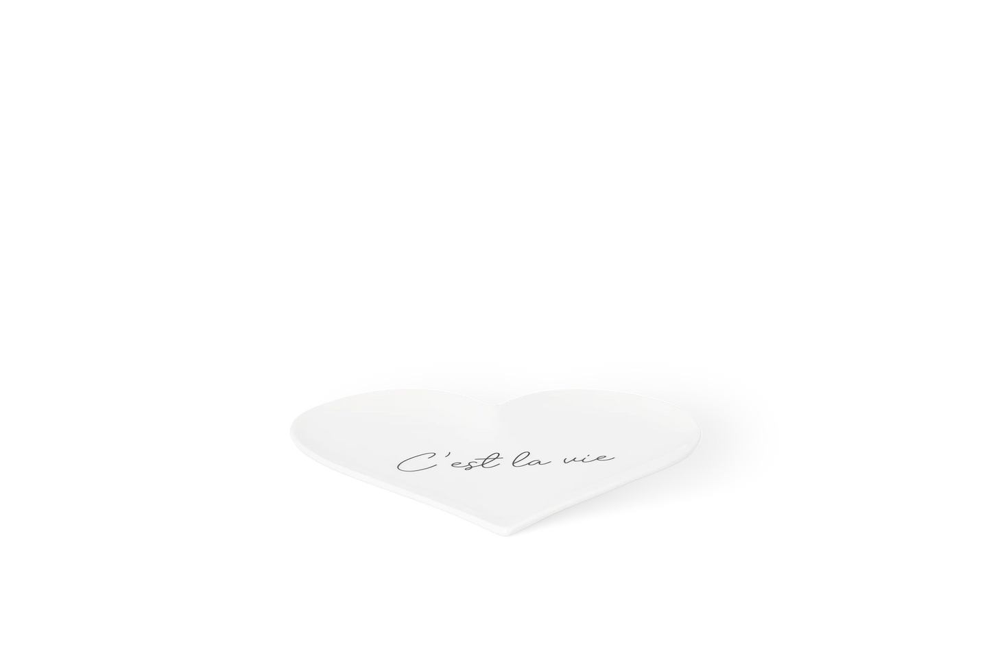 Coupelle cœur c'est la vie Räder porcelaine blanche