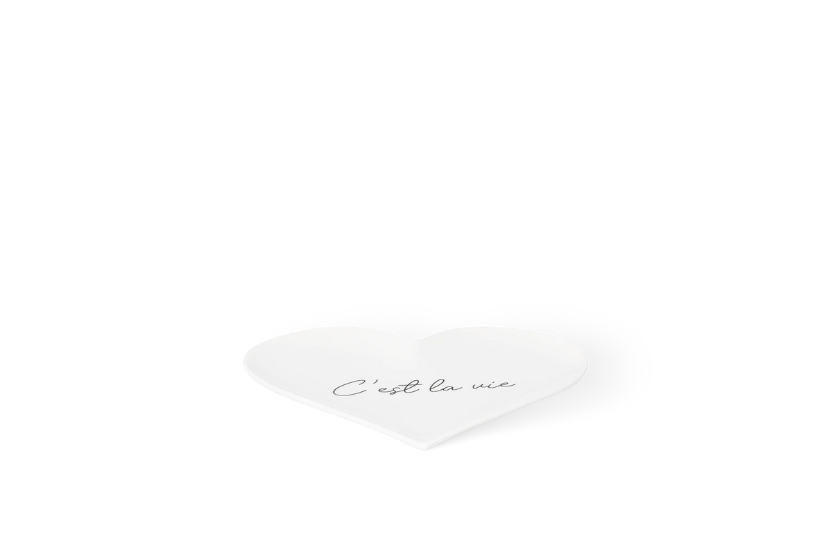 Coupelle cœur c'est la vie Räder porcelaine blanche
