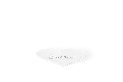 Coupelle cœur c'est la vie Räder porcelaine blanche