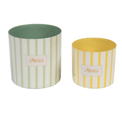 Set de 2 cache pots Baya Merci - Amadeus