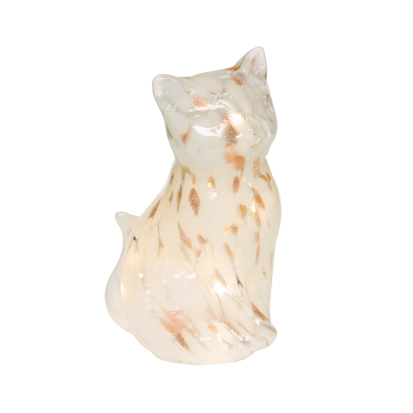 Chat LED Blanc et Or - Amadeus