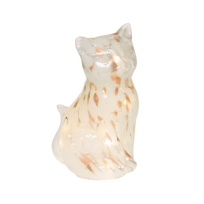 Chat LED Blanc et Or - Amadeus