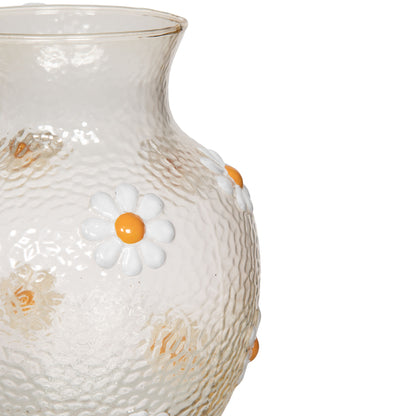 Vase en verre marguerite - Amadeus