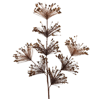 Tige artificielle Pin Festival - bouquet plumeux brun de 79 cm