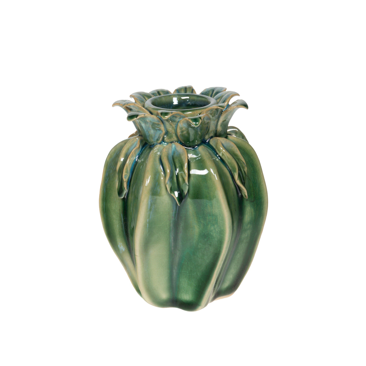 Mini vase calypso en céramique vert h15 cm