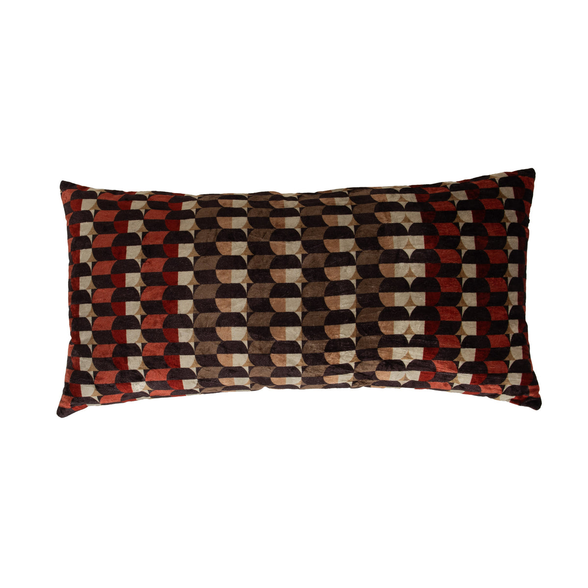 Grand coussin mosaïque en coton imprimé multicolore 40x80 cm