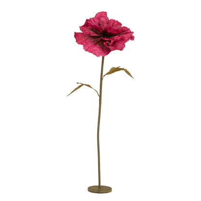 Fleur en papier Pola - socle épuré en métal pour une stabilité discrète