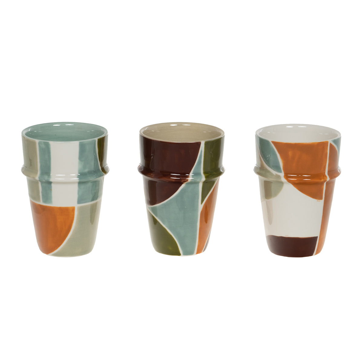Tasse expresso mils en grès décoré 23cl