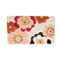 Plat rectangulaire Florine - motifs floraux rose, rouge et terracotta
