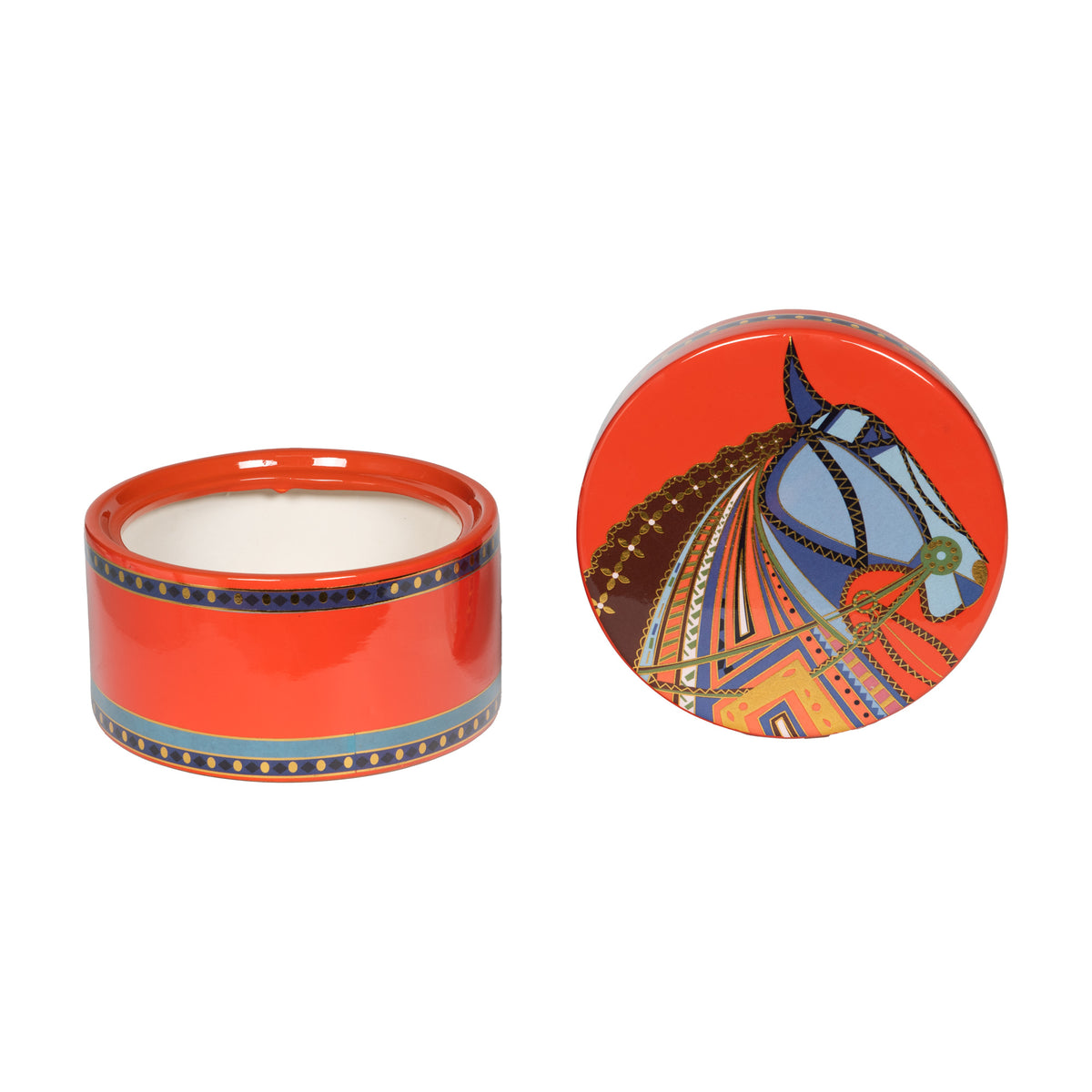 Boîte Galop Amadeus - céramique orange de 18 cm de diamètre
