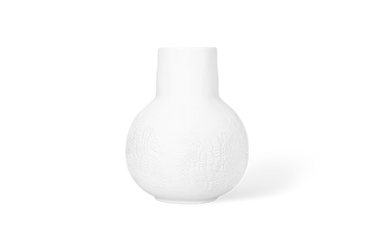 Vase promeneurs dorés d20,5 x h25 cm Räder porcelaine blanche