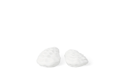 Salière et poivrière huître 9,5 x 4,5 x 3 cm Räder porcelaine blanche