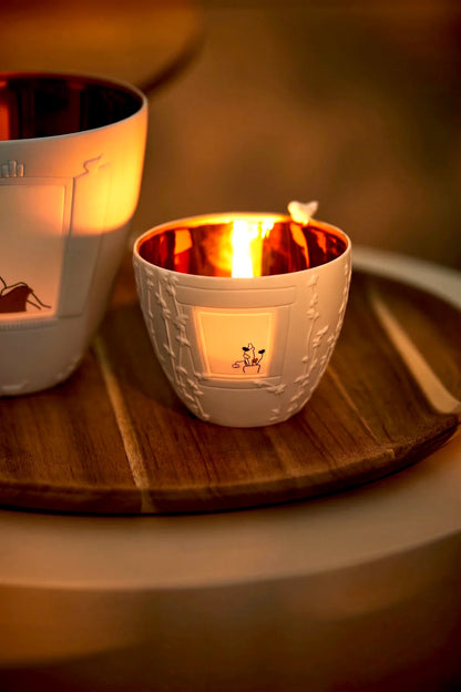 Photophore poésie visite d'oiseau Räder porcelaine