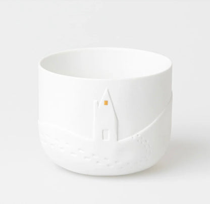 Grande maisonnette lumineuse en porcelaine Räder porcelaine blanche