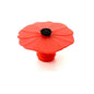 Bouchon hermétique Charles Viancin - silicone souple orné d'un coquelicot rouge