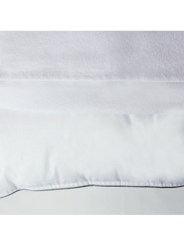 2 protege oreillers molleton blanc