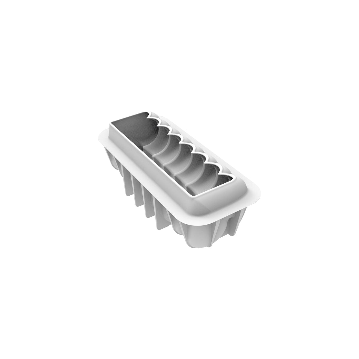 Moule bûche Cœur Silikomart en silicone platine, vue du moule seul
