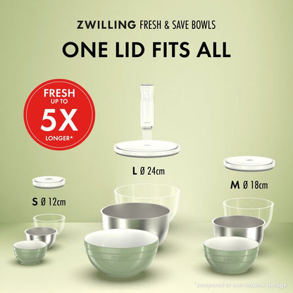 Bol sous vide M / 18 cm, Acier inoxydable, Fresh & Save - Zwilling