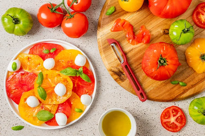 Économe en présentoir tomate - rouge - Belissam